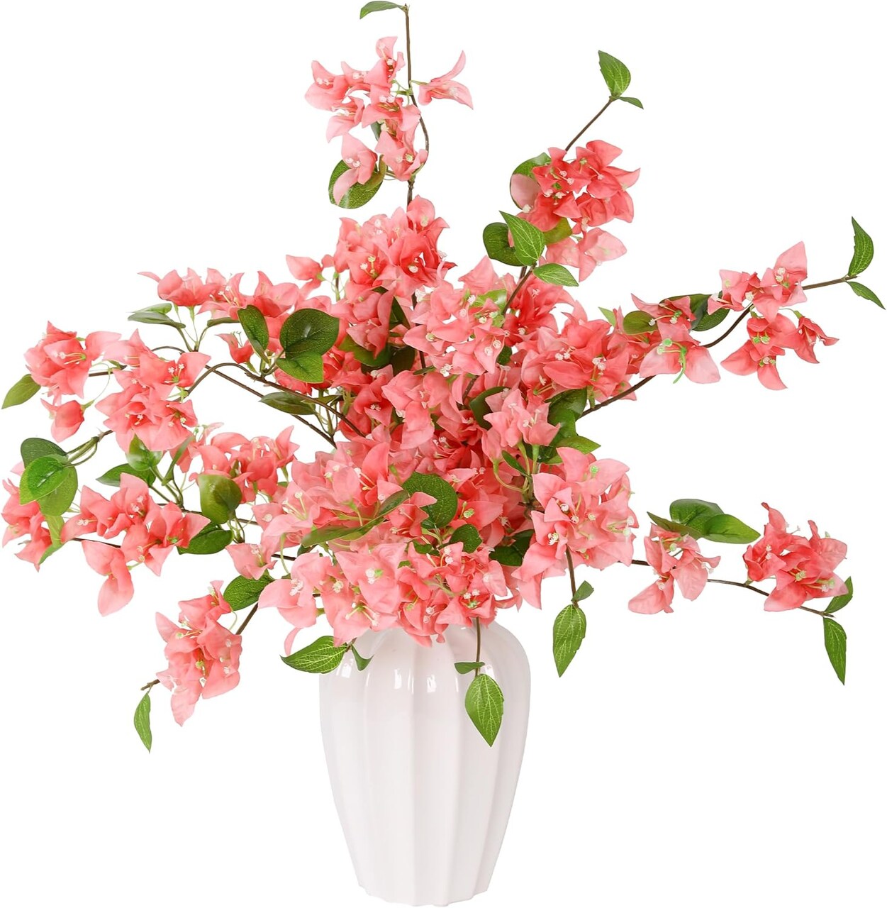 10PCS Artificial Bougainvillea Flowers – 30" Silk Faux Bougainvillea Branches, Pink Vines for Home, Garden, Wedding, Party, Indoor & Outdoor Décor, DIY Floral Arrangements